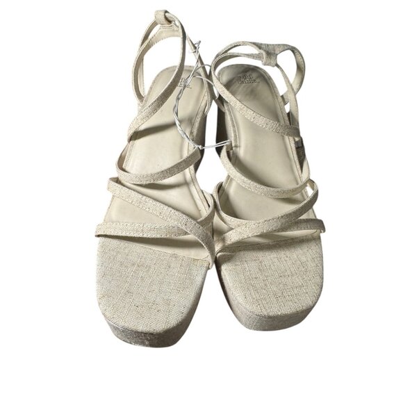Wild Fable Women’s Beige Strappy Wedge‎ Sandals NWOT Size 11 - Picture 4 of 10